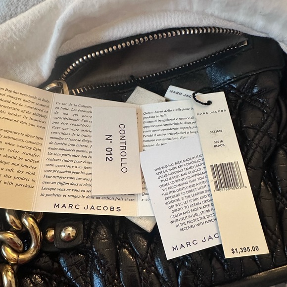 RARE Marc Jacobs Mina Stam Diamond Quilted Frame bag Kiss Lock Full Chain strap - Picture 13 of 13